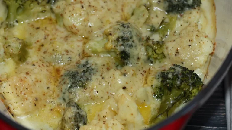 Baked Cauliflower and Broccoli cheese