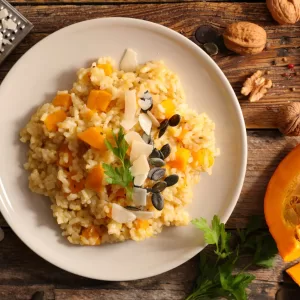 Butternut squash and Mushroom Risotto