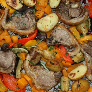 Lamb Chop Tray Bake