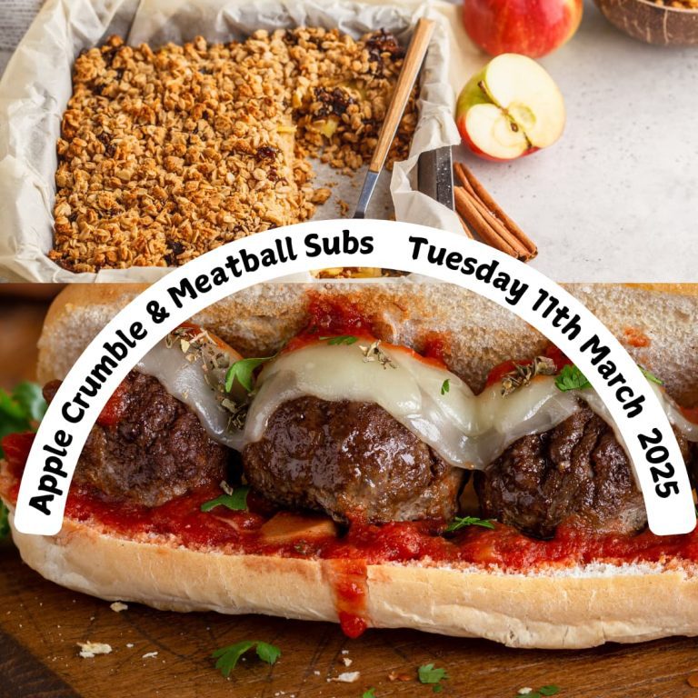  Apple Crumble & Meatball Subs 