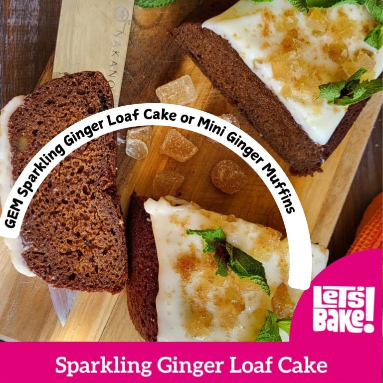 GEM Sparkling Ginger Loaf Cake or Mini Ginger Muffins