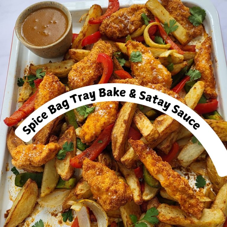  Spice Bag Tray Bake & Satay Sauce