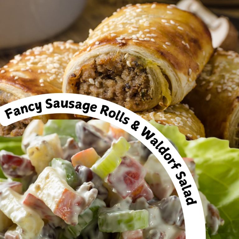 Fancy Sausage Rolls & Waldorf Salad